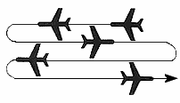 Поиск с использованием воздушного судна методом "параллельное галсирование"